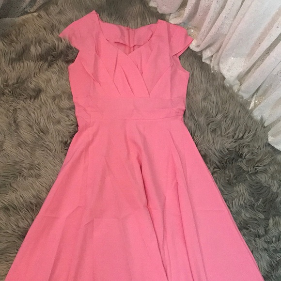 Sweetheart Neck Surplice A Line Dress - Picture 8 of 8